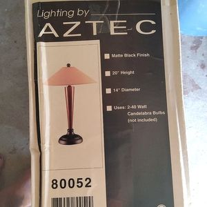 Aztec Table Lamp New In Box